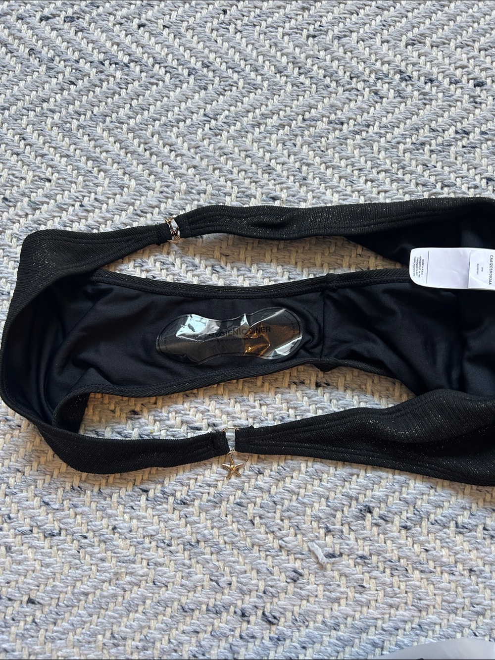 Cupshe Black Sparkle Triangle Bikini Set (L) - Picture 8 of 11